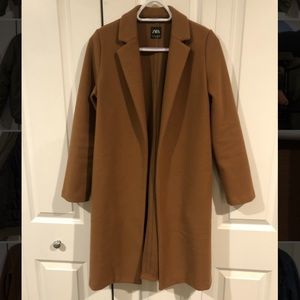 Brown pea coat/trench coat | Zara
